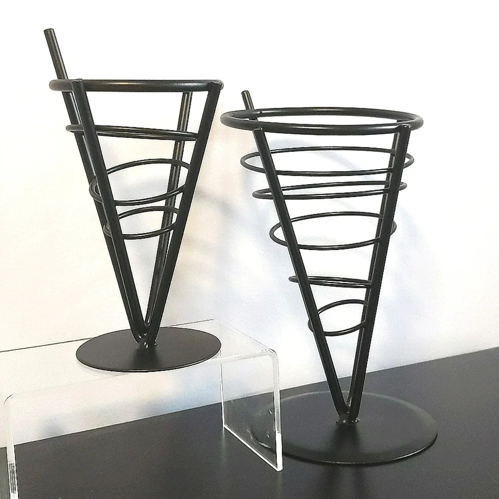 Set of Metal French Fry Cones